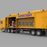 Container type mobile pump truck