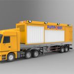 Container type mobile pump truck