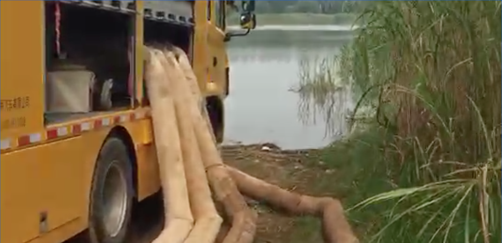 Mobile pump truck test video